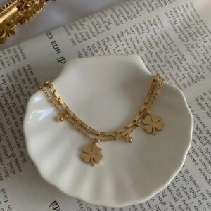 Golden Floral Bracelet