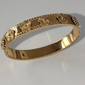 18K Gold Plated Floral Hand Cuff