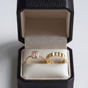 Dual Tone Crystal Ring