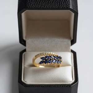 Crystal Ring - Leaf Design