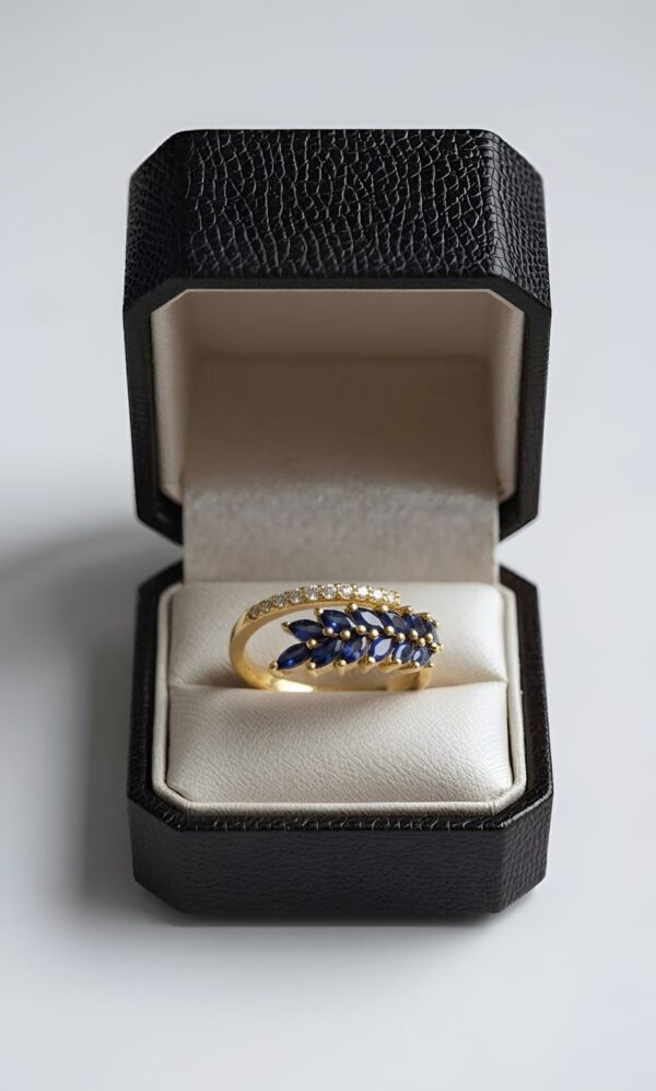 Crystal Ring - Leaf Design